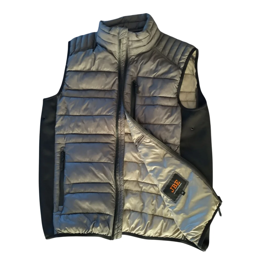 Oversized Jean Baptiste Gray/ Black Puffer Vest Mens Size Small - Picture 8 of 8